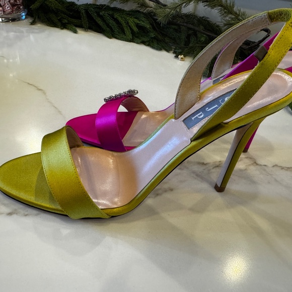 SJP by Sarah Jessica Parker Pink and Yellow Heels - Picture 5 of 7